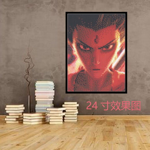 语森忆哪吒钉子画材料包敖丙画图钉画手工包纪念品魔童闹海周边生日礼物 钻石画--7371木质框+工具+彩盒