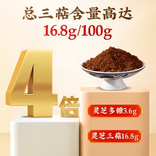 北京同仁堂破壁灵芝孢子粉 增强免疫力 灵芝粉手术后恢复营养品滋老年人补品 1盒【买2送1 到手3盒】