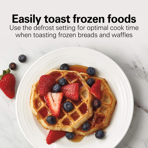 Hamilton Beach 4-slice stainless steel toaster, wide slot design, bagel defrosting function, single slice even toasting, automatic lifting of buns, home breakfast toaster