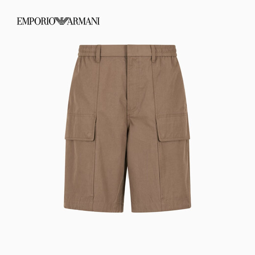 EMPORIO ARMANI/阿玛尼官方旗舰【父亲节礼物】新款男士宽松百慕大短裤2025夏季 U6195-珠光巧克力色 50 (L)