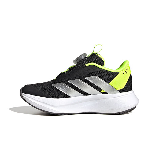 Adidas (adidas) zapatos para niños zapatillas para niños 25 verano duramo malla transpirable boa para niños carreras zapatos casuales ji1694 ji1694 negro/metálico plateado/lemón brillante amarillo 31.5 tamaño/13k/pie 19cm 19cm