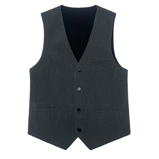 
Ayou fat big size suit men's business formal suit groom best man wedding two-piece suit black single vest M