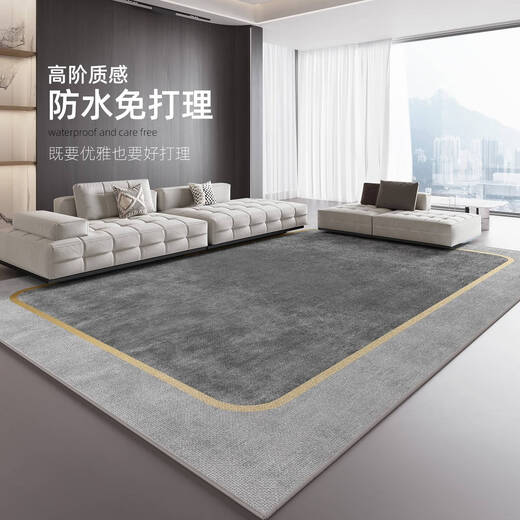 Shantoulin Village Living Room Carpet Luxury No-wash Black Sofa with Carpet Living Room 2024 New Light Luxury Room 15839 1 piece 140*200CM No formaldehyde and no odor