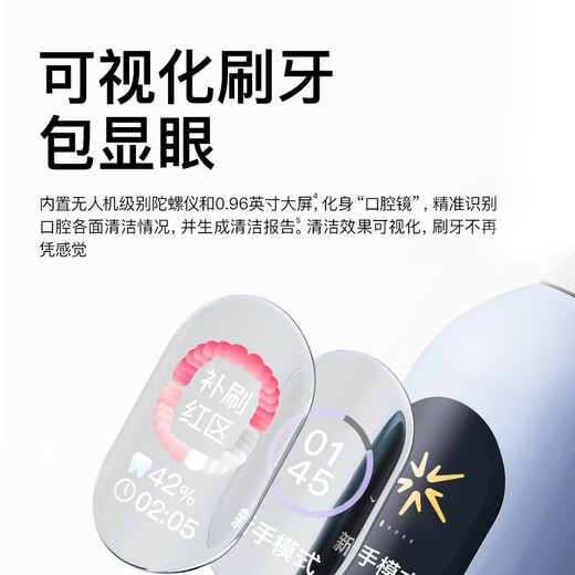 舒客大屏刷大摆幅智能电动牙刷 G5 Pro+（雪域白）深度清洁护龈 成人情侣送男友/女友闺蜜生日礼物