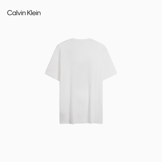 Calvin KleinJeans25 Spring and Summer Men's Casual Commuter ck Letter Print Pure Cotton Knitted Short Sleeve T-Shirt 4RB832G YAA-Moonlight White M