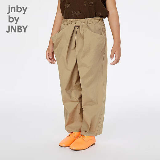 jnby by JNBY新款江南布衣童装宽松纯色长裤锥形裤25春女童1P2E12610 272/驼杏色 100 cm