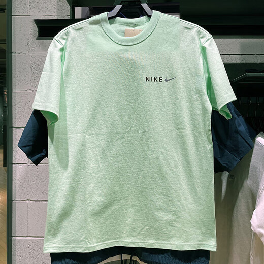 Nike (NIKE) short-sleeved T-shirt men's summer new sportswear fashion trend printed round neck half-sleeved shirt casual top HF6172-376 green cotton XL