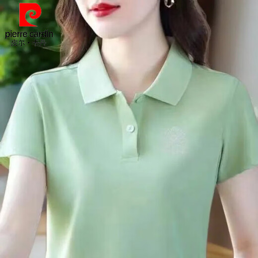 皮尔卡丹（pierre cardin）2025夏季新款正肩中年妈妈装上衣女士短袖T恤女时尚洋气质polo衫 YC-6629橘红色 M 建议【75-90斤】