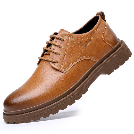 
SNGUNY high-end light luxury brand casual leather shoes for men 2025 autumn new casual shoes for men trendy business formal shoes for men men's shoes yellow 9913 39