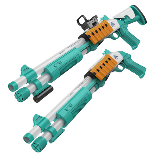 QiUyun Flintlock Gun tubo doble Tubo de escopeta de tope de juguete Tomado de escopeta suave S12K Single Tube DBS AA12 Gran tamaño 686 piezas de color