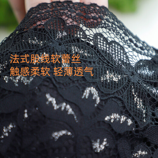 夏.娃.之.秀内衣女小胸聚拢蕾丝文胸收副乳防下垂外扩包容轻奢上托胸罩3923 黑色 80B /36B(薄杯约1CM)