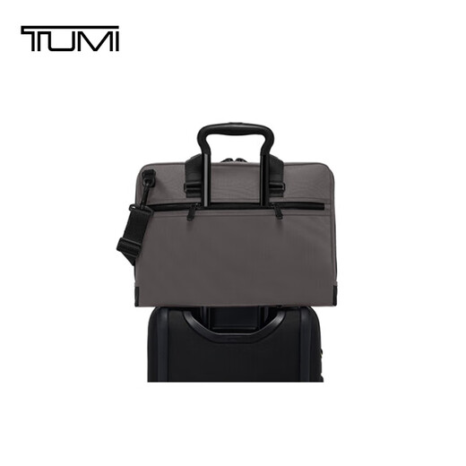 TUMI ALPHA BRAVO business briefcase charcoal black men's laptop bag charcoal black 15 inches
