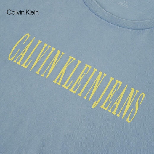 
Calvin KleinJeans 25 spring and summer new men's casual trend ck letter printing pure color pure cotton short-sleeved T-shirt 4RB854G CFF-Star Blue S