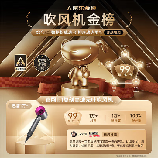 Dr. Lightspeed National 3C Certification丨High-speed bladeless high wind hair dryer home silent negative ion high power does not damage hair Huaqiangbei Hair Dryer for student dormitories Rose Red-Single Nozzle 4.5 billion moisturizing negative ions丨10 seconds quick drying 2025 upgrade丨Huaqiangbei official top configuration 1 1 1.8 meter cord length