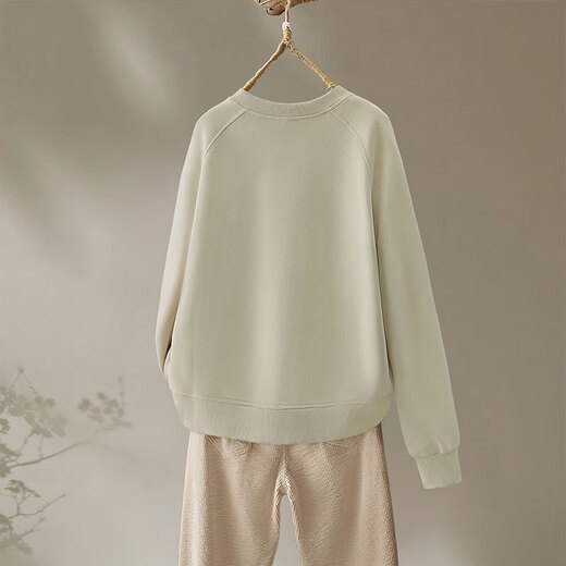 
Cypress House round neck jacket 2025 autumn new women's single-breasted simple age-reducing loose baseball uniform