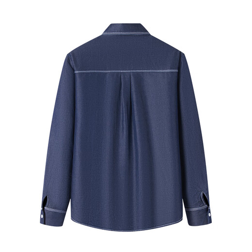 Navikel Italian sailing cowgirl long-sleeved shirt jacket casual loose shirt 2313005502 Blue L