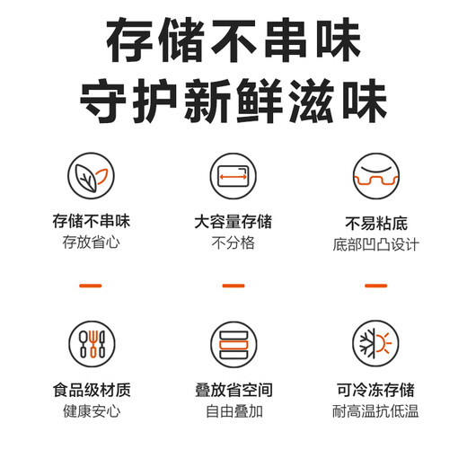 SUPOR food-grade plastic crisper refrigerator storage box multi-functional dumpling box sealed quick-frozen freezer box easy to store multi-functional dumpling box single-no cover