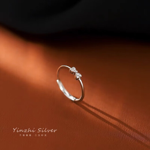 CAMPUSKINGLY Old Phoenix 999 sterling silver bow ring women's niche design 2025 new fashion butterfly ring same style