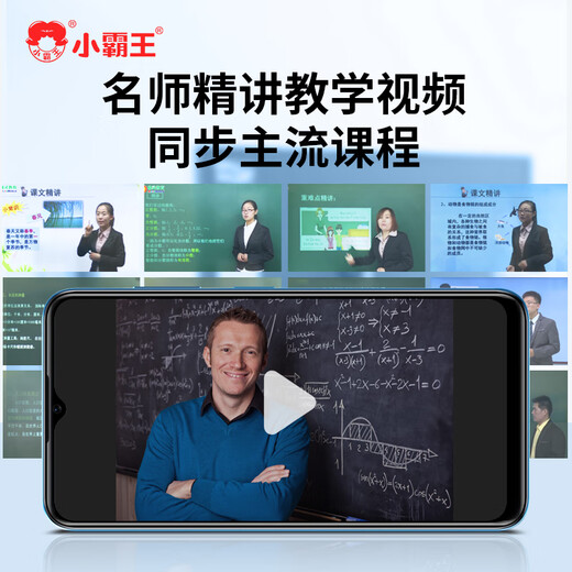 Xiaobawang student mobile phone TE1 learning machine learning mobile tutoring machine eye protection primary school junior high school nine-subject curriculum synchronous reading 4G full network pocket learning machine parent control blue host 6G + 256G memory including expansion card