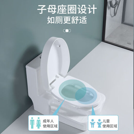Les toilettes accroupies domestiques Jiumuwang converties en toilettes accroupies à double usage peuvent s'accroupir et s'asseoir deux en un toilettes accroupies sans fosse, désodorisantes et muettes grand 9001S intégré avec plaque de couverture épaisse incurvée distance de fosse de 300