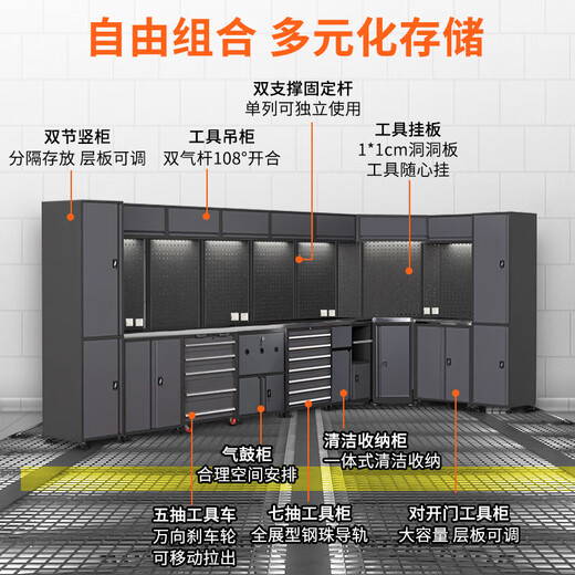Ling Yuxun 4S shop auto repair combination workstation multi-functional maintenance operation tool cart workshop workbench tool cabinet push YX-003