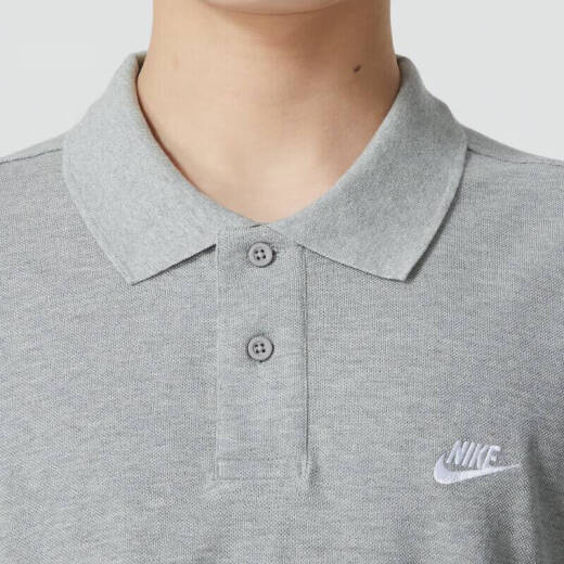
Nike (NIKE) T-shirt, summer new sportswear, golf casual running short-sleeved cotton lapel breathable POLO shirt FN3895-063-Gray cotton XL (180/96A)