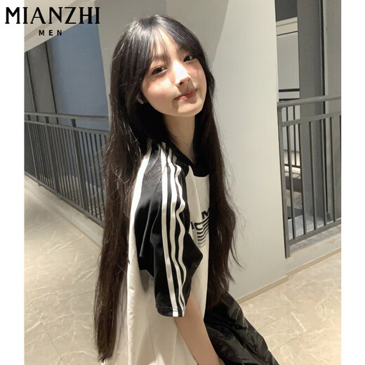 Cotton three-bar heavy pure cotton round neck short-sleeved T-shirt for women in summer loose casual half-sleeved thin top white [U692 high quality 24.5] XL 115-130Jin [Jin equals 0.5 kg]