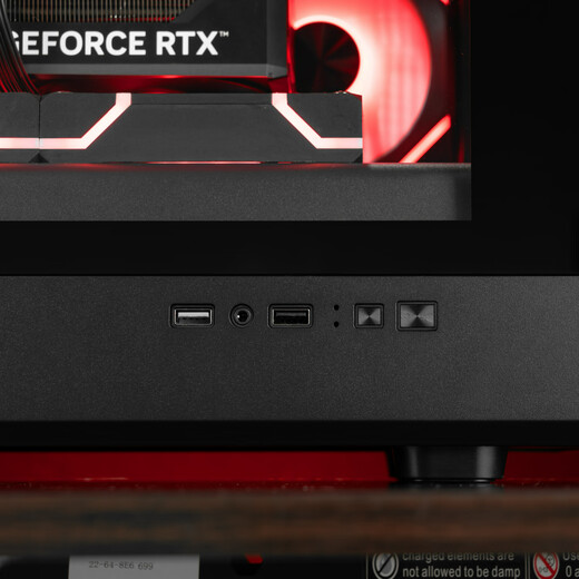 半岛铁盒（PADO）W6黑色MESH网孔散热机箱 （支持MATX主板/玻璃侧透/钢网面板/独立电源仓/防尘网/支持4080显卡）黑