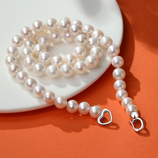 Pearl Queen Yunhua Freshwater Pearl Necklace S925 Silver Love Button Full Bead Necklace Birthday Gift for Women