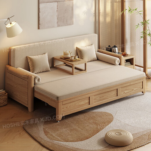 Harmonious Home Sofa Bed Ash Sofa Bed Integrated Dual-Use 2025 New Foldable Small Apartment Sofa Living Room 1.68m Sofa Bed [Storage]
