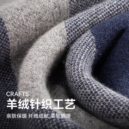 Shanghai Story 2024 Autumn and Winter New Cashmere Scarf Men's Thickened, Soft and Versatile Scarf for Elders Gift Box Minimalist Fashion - Light Gray
