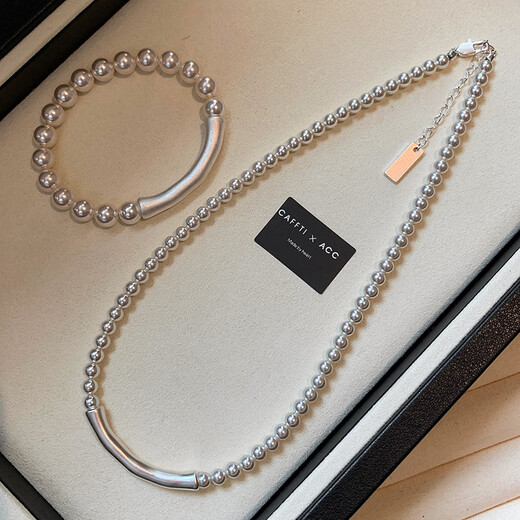 Senyong 2025 new niche unique simple pearl bamboo bracelet for women light luxury exquisite high-end bracelet bracelet bracelet bracelet + necklace set