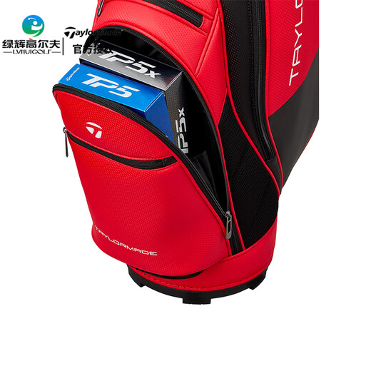 Taylormade泰勒梅高尔夫球包男士标准球包 全新25款球杆包轻量便携车载球包 M13596 红色