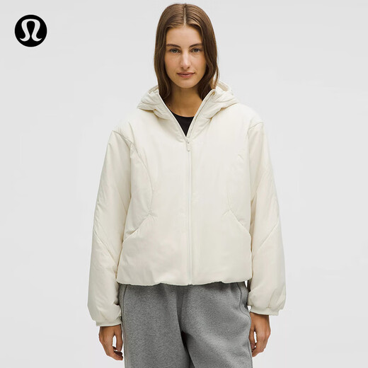 Lululemon丨Women's laminated hooded jacket LW4CEDS light ivory M