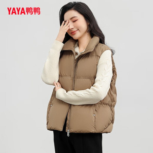 Ducky winter short stand collar down vest thickened loose warm casual fashion jacket vest for women