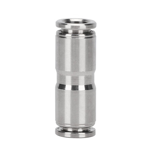 EXSN 304 stainless steel pneumatic quick-plug straight connector PU-4/6/8/10 air pipe quick docking high-pressure resistant metal connector PU-6