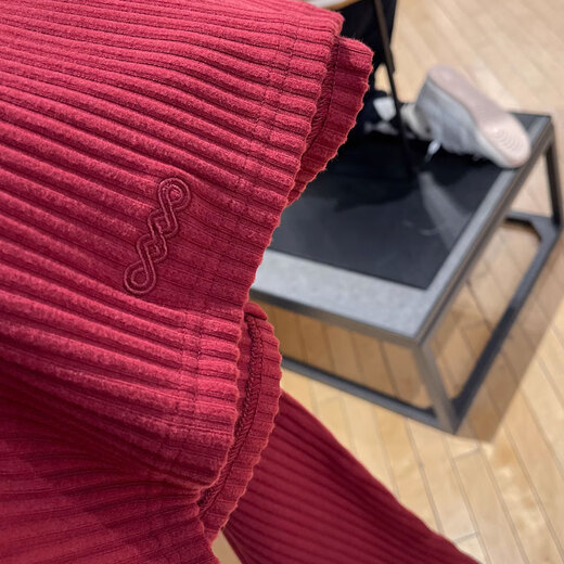 耐克（NIKE）外套女装春秋款V领修身鱼骨收腰运动服长T恤上衣 HV8459-677暗红 M