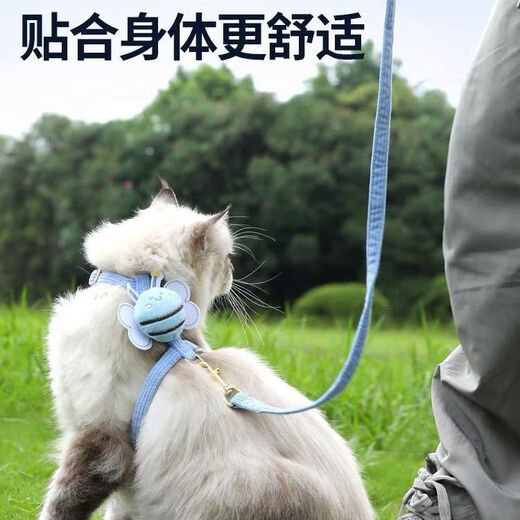 Little Bee traction rope, cat traction rope, anti-breakaway I-shaped adjustable pet dog leash, small dog, lemon yellow, the traction rope is about 1.2 meters long, S size, it is recommended that 2 Jin Jin is equal to 0.5 kg -6 Jin Jin is equal to 0.5 kg