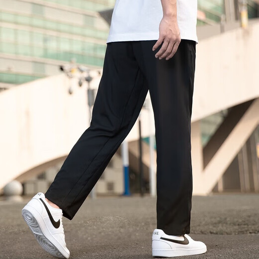 耐克（NIKE）裤子男裤2025秋季新款户外运动裤跑步健身训练宽松透气男士卫裤 DM6627-010/黑色梭织 S