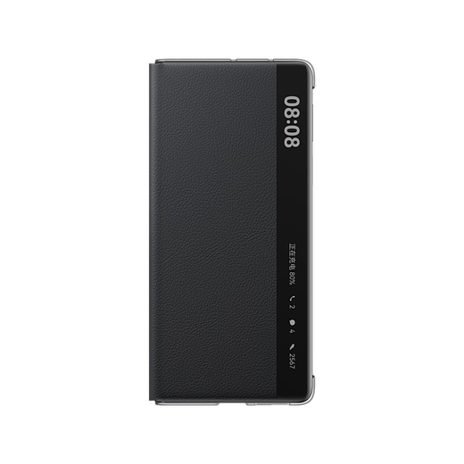 华为原装MateX6手机壳皮套旋转支架折叠屏matex6典藏版智能视窗翻盖式保护套防摔商务 Mate X6智能视窗支架皮套【黑色】