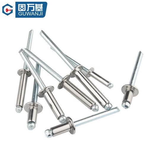 GUWANJI open type flat round head blind rivets 304 stainless steel semi-steel rivets round head blind rivets M4x13 100 pcs/pack