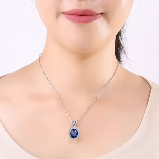 Broken Immortal Sapphire Pendant for Women 925 Sterling Silver Plated 18k Gold Inlaid Colored Gemstone Necklace Tanzanite Jewelry Accessories
