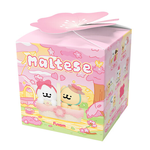 
funism playful line puppy romantic cherry blossom blind box figure men and women toy desktop ornaments birthday gift single