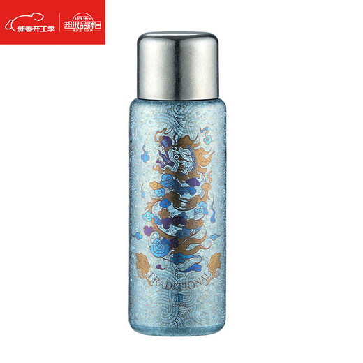 Zhaoran Brand Double-layer Pure Titanium Insulated Cup Vacuum Tea Separator Cup Healthy Tea Cup Large Capacity Outdoor Portable Stewed Tea Cup Dunhuang Feitian (cup cover and strap) 500ml