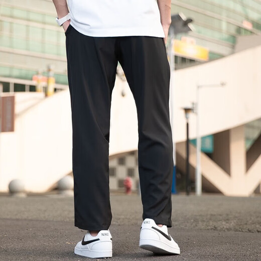 耐克（NIKE）裤子男裤2025秋季新款户外运动裤跑步健身训练宽松透气男士卫裤 DM6627-010/黑色梭织 S