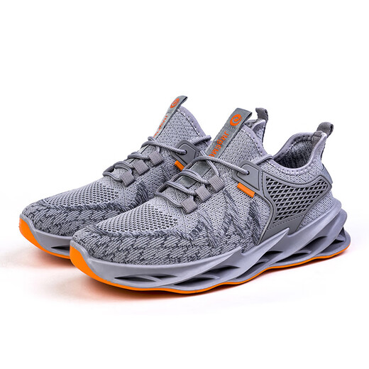 2025 new casual shoes men's breathable thin shoes men's trendy mesh shoes sports shoes running shoes blade shoes black and blue 40