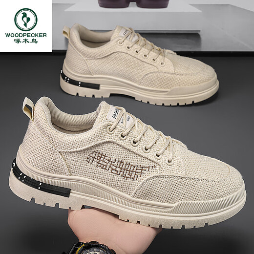 Holzspecker -Herrenschuhe 2025 Frühling neu atmungsaktiv