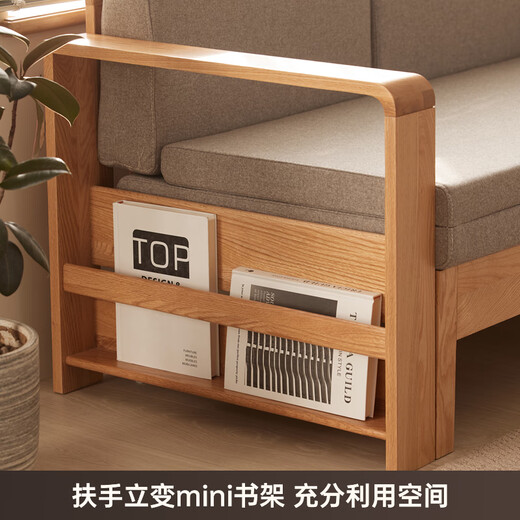 
Original elements Solid wood sofa bed dual-purpose telescopic single double small apartment multi-function foldable bed A5064 [Login color - gray] Sofa bed 2160*687/1241*695