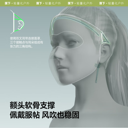 Beneunder facekini female full face sun protection medical beauty mask anti-ultraviolet mask high-looking cycling mask face protection blue soot