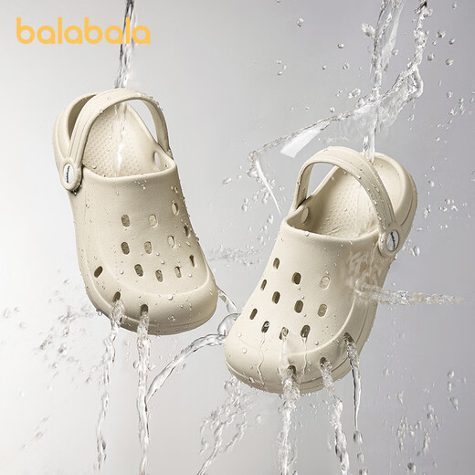 Balabala boys' hole shoes 2025 summer new girl sandals soft sole non-slip medium and large children's slippers on the beach